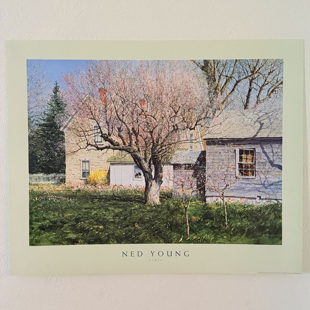 Ned Young Spring Offset Lithograph Artbeats Art Print 1991 24x30”